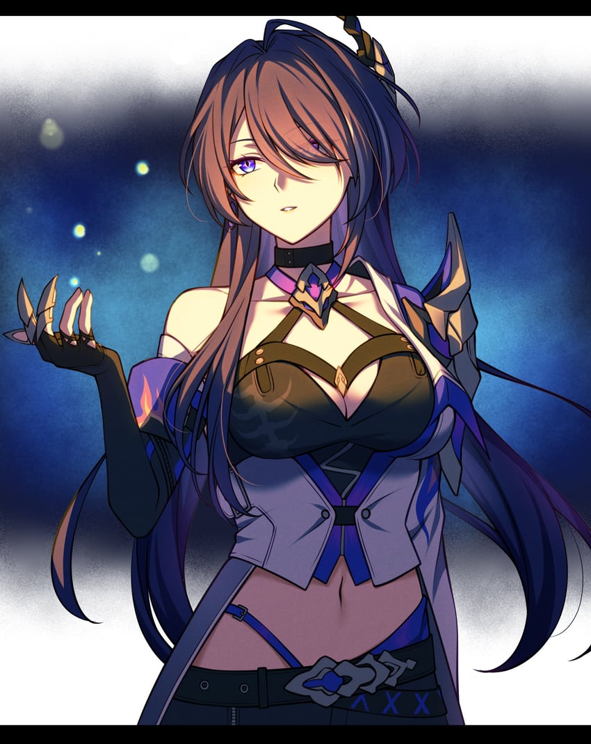 acheron (honkai and 1 more) drawn by pochimaru_(marumaru_wanwan)
