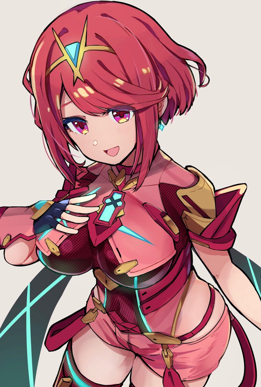 pyra (xenoblade chronicles and 1 more) drawn by hirotaka_(hrtk990203)