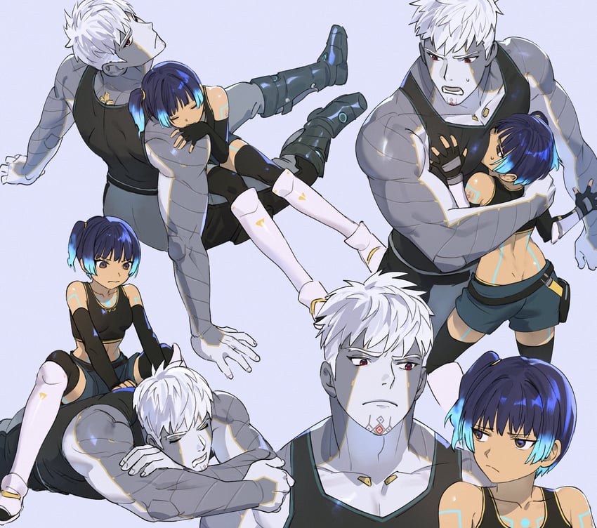 sena and lanz (xenoblade chronicles and 1 more) drawn by ren_you_(iiinununu)