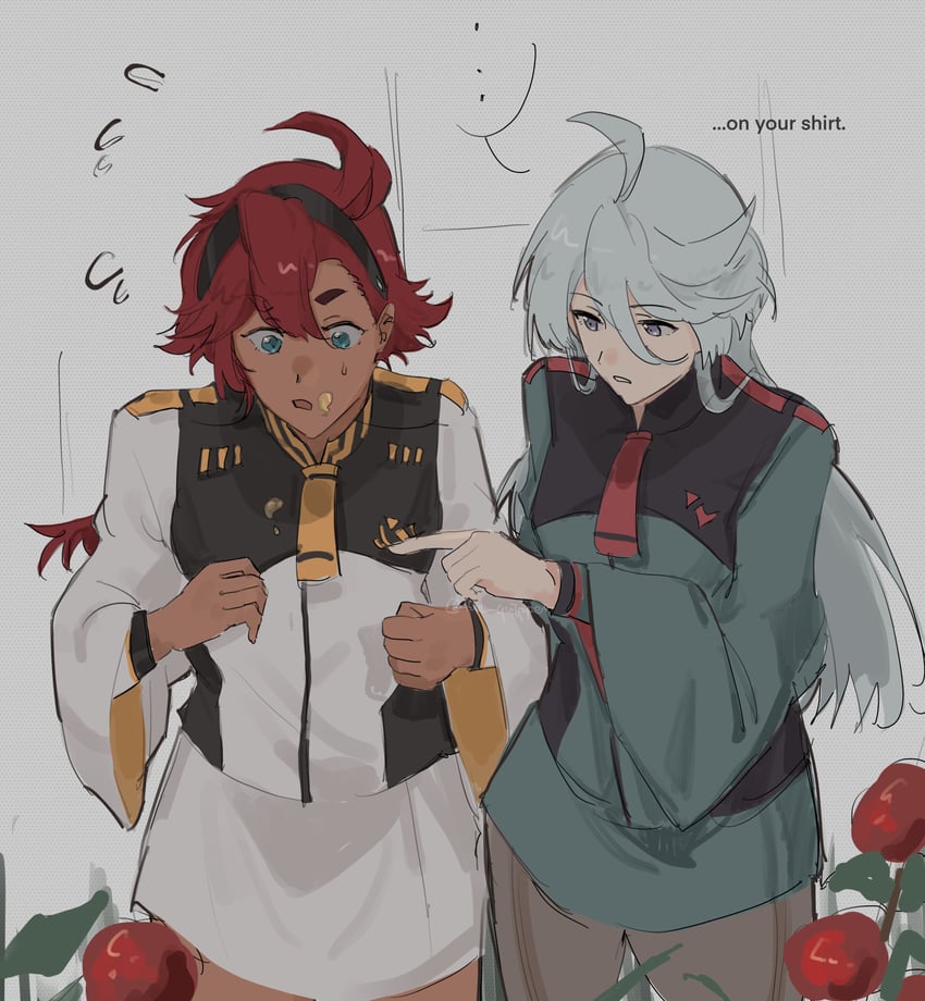 suletta mercury and miorine rembran (gundam and 1 more) drawn by the_quipper