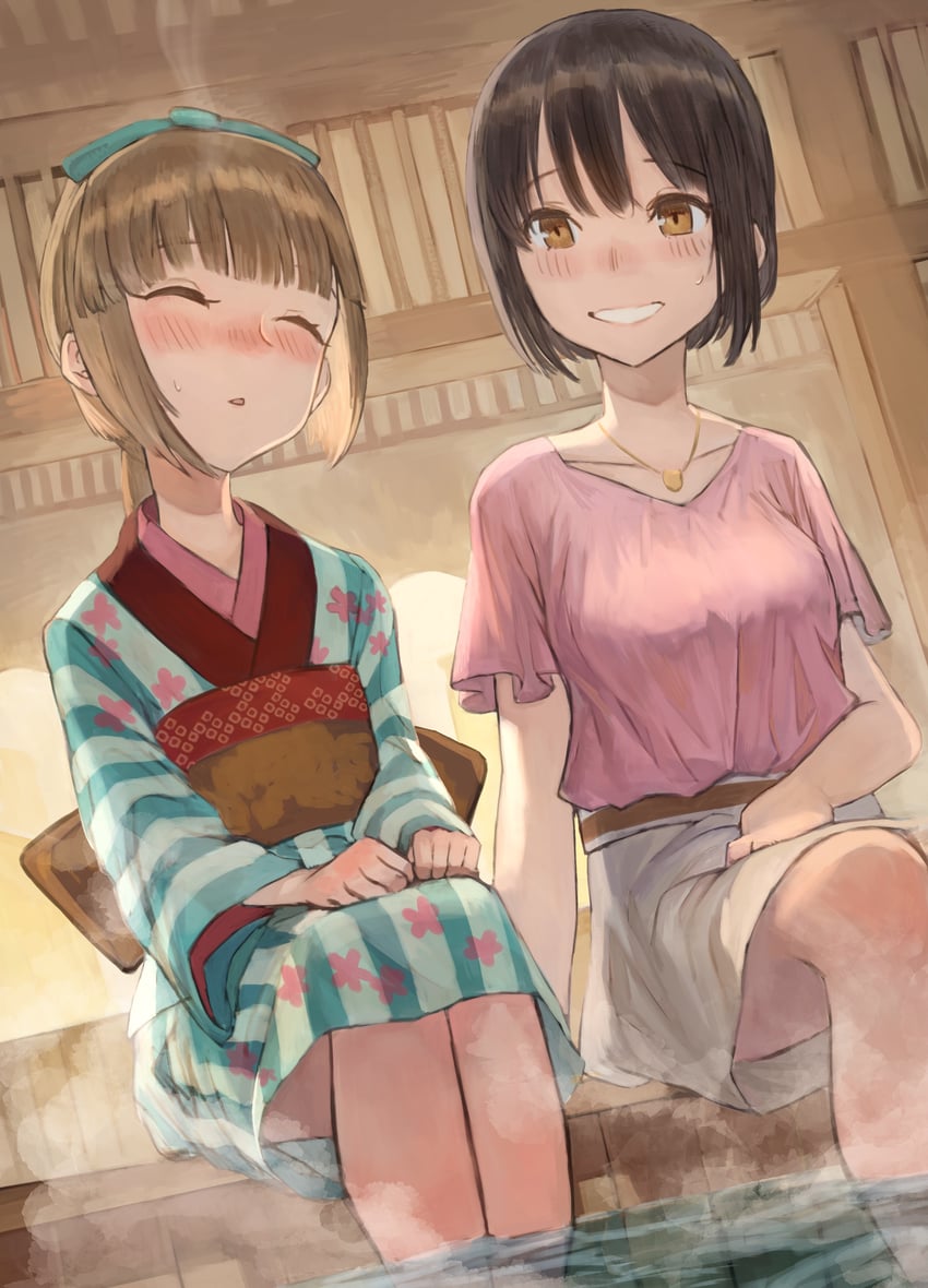 yorita yoshino and takafuji kako (idolmaster and 1 more) drawn by konoike_(pepe_expect)
