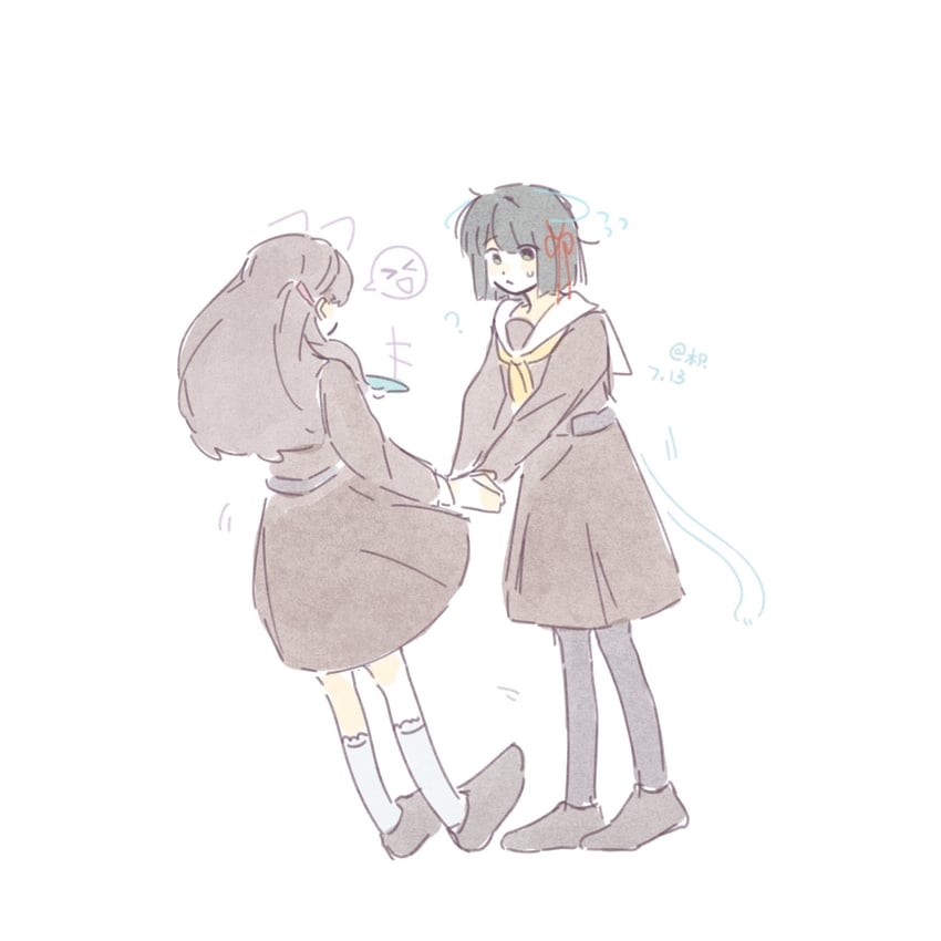 fujishima megumi and momose ginko (love live! and 1 more) drawn by woodonly