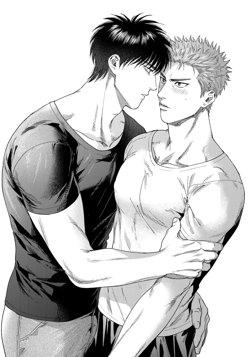 sakuragi hanamichi and rukawa kaede (slam dunk) drawn by om3632f