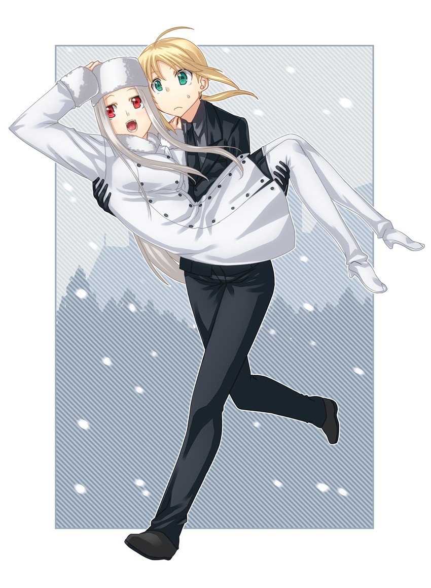 artoria pendragon, saber, and irisviel von einzbern (fate and 1 more) drawn by uemukai_dai