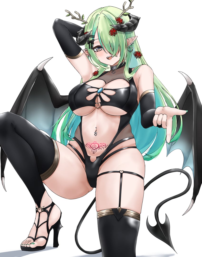 ceres fauna (hololive and 1 more) drawn by aidoruhakase