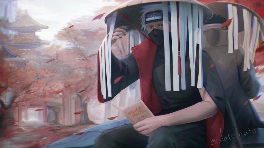 hatake kakashi and uchiha obito (naruto and 1 more) drawn by datomato