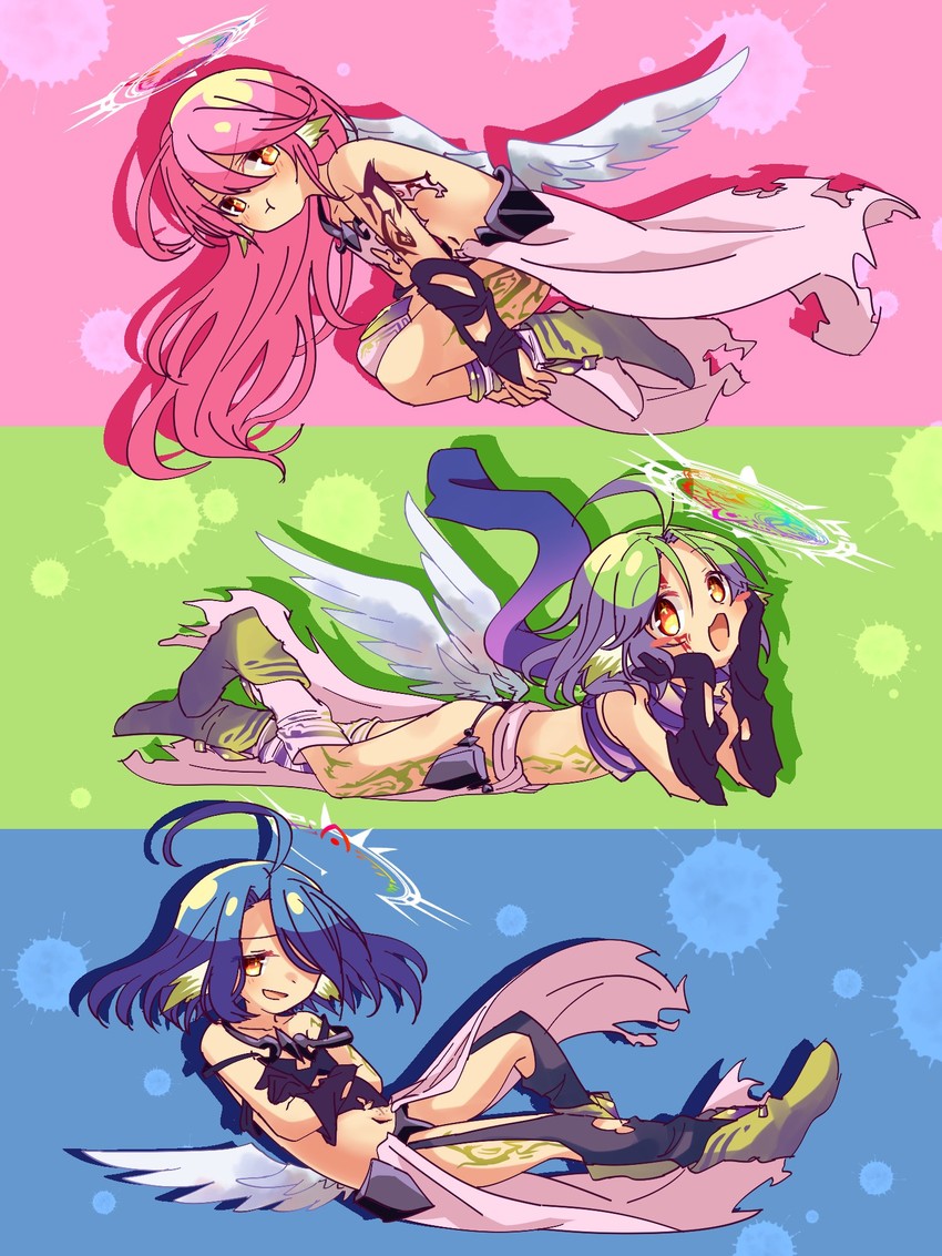 jibril, azriel, and raphael (no game no life) drawn by yuiti_hinata