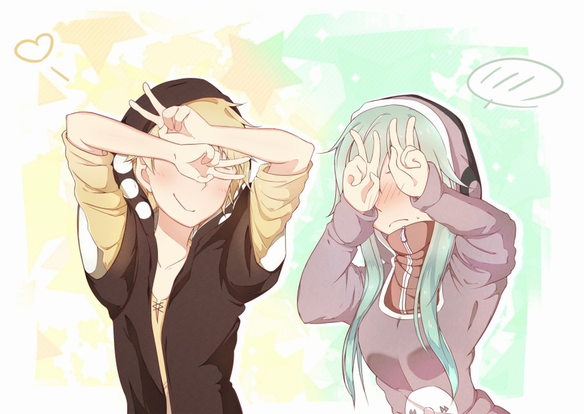 kido tsubomi and kano shuuya (kagerou project) drawn by mokutenryou