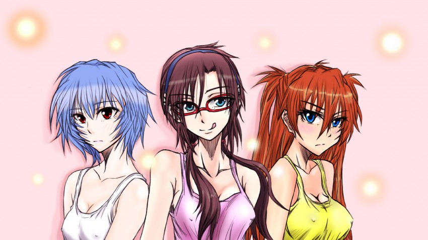 souryuu asuka langley, ayanami rei, and makinami mari illustrious (neon genesis evangelion and 2 more) drawn by k2_(hibiki09)