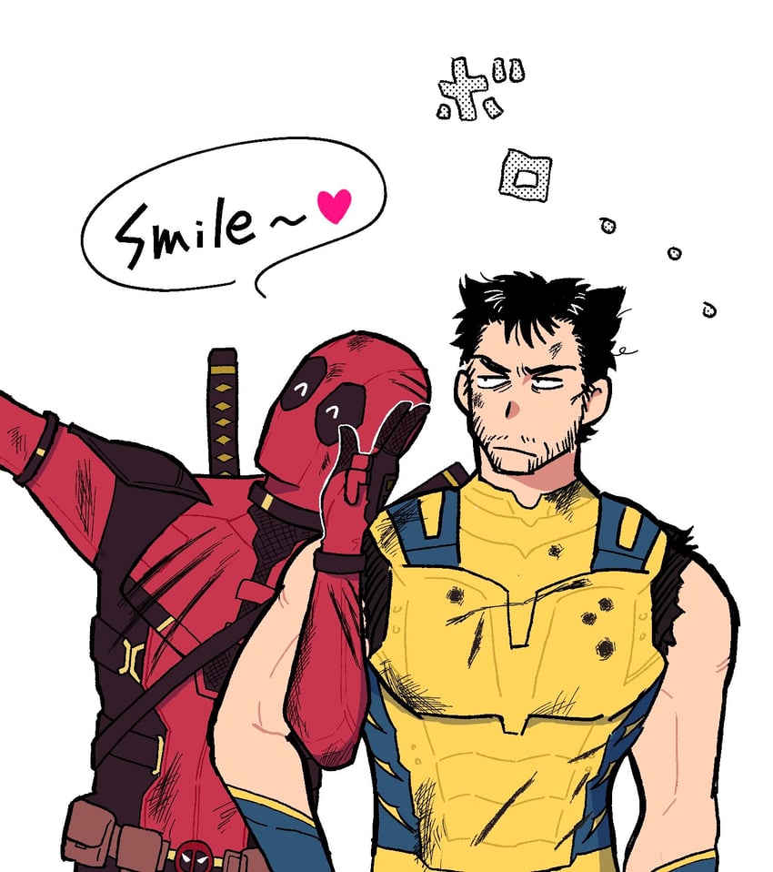 wolverine and deadpool (marvel and 4 more) drawn by nijiaka14