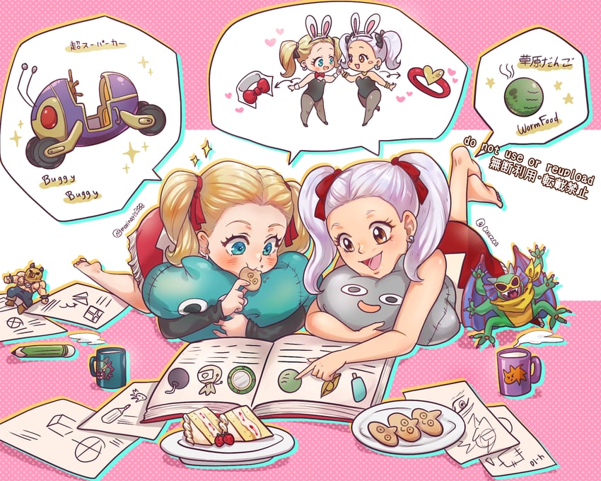 slime, female builder, metal slime, sidoh, and miruzu (dragon quest and 1 more) drawn by cuuzca and kasiwamoti11