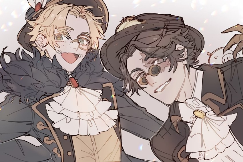 norton campbell and mike morton (identity v) drawn by wonakira