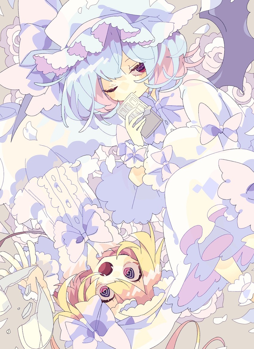 remilia scarlet and flandre scarlet (touhou) drawn by nikorashi-ka
