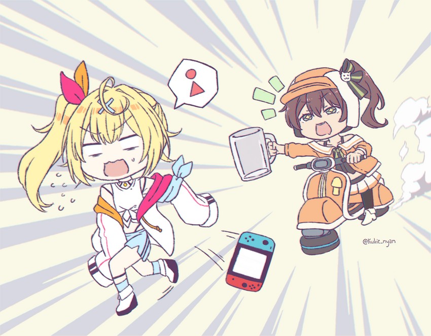natsuiro matsuri and hoshikawa sara (hololive and 4 more) drawn by kukie-nyan