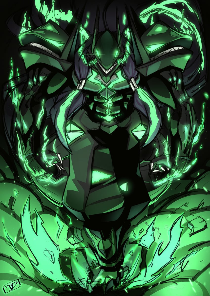 susanoo (blazblue and 2 more) drawn by vermillion_dice