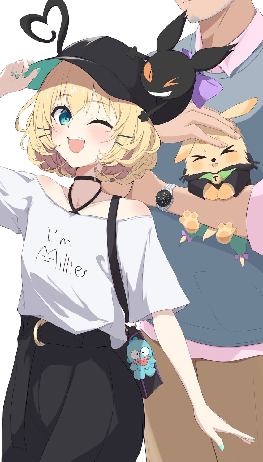 millie parfait, lucie, maimoto keisuke, hangyodon, and famillie (nijisanji and 2 more) drawn by obanana_(ahap7438)