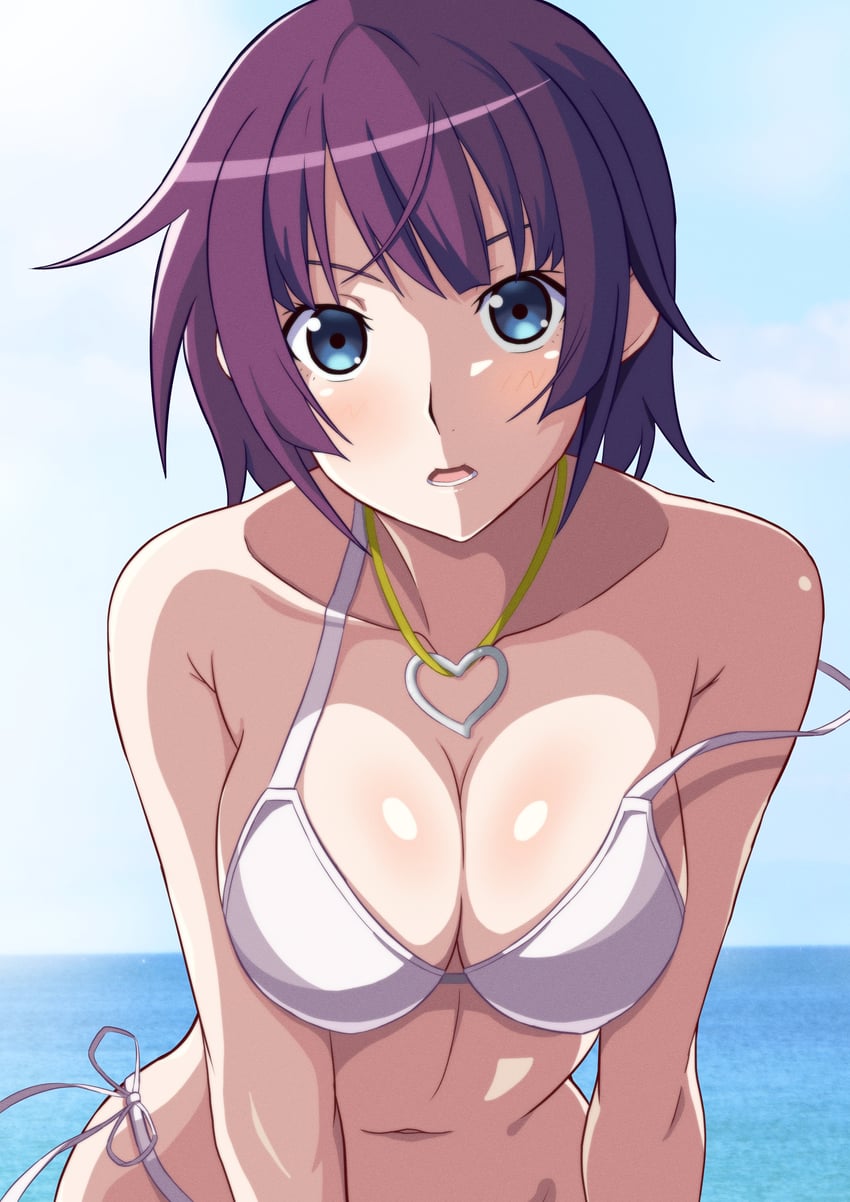 senjougahara hitagi (monogatari) drawn by kakukakusan