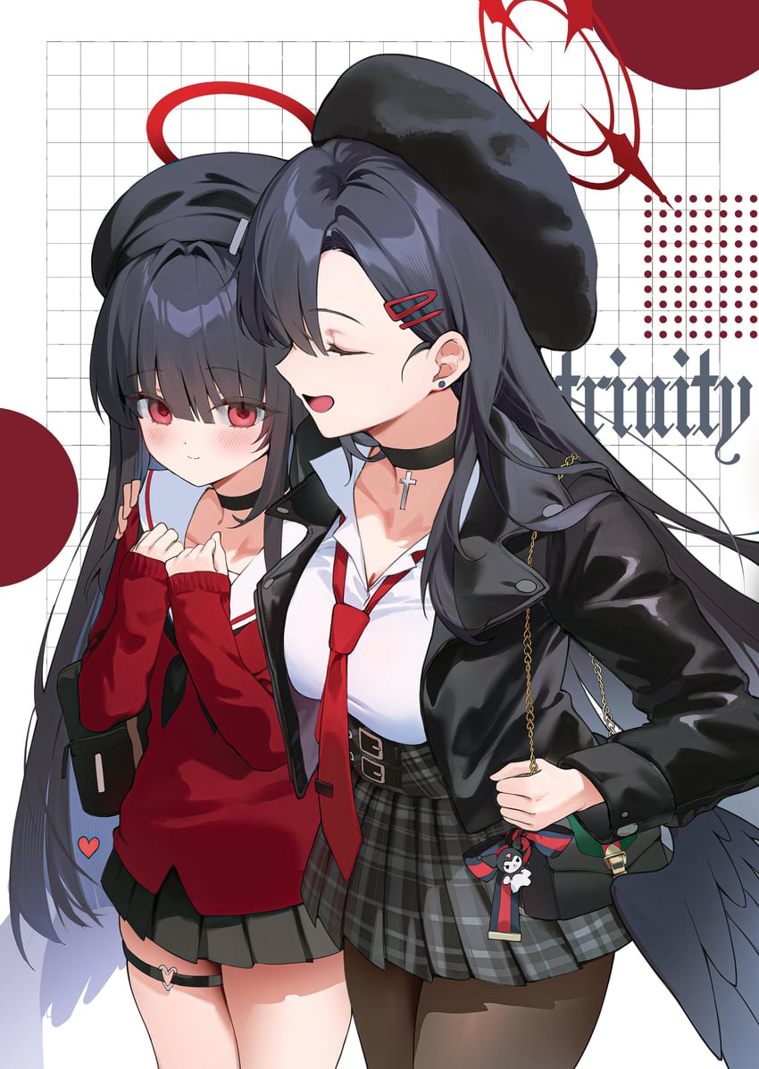 ichika, justice task force member, and kuromi (blue archive and 4 more) drawn by timy