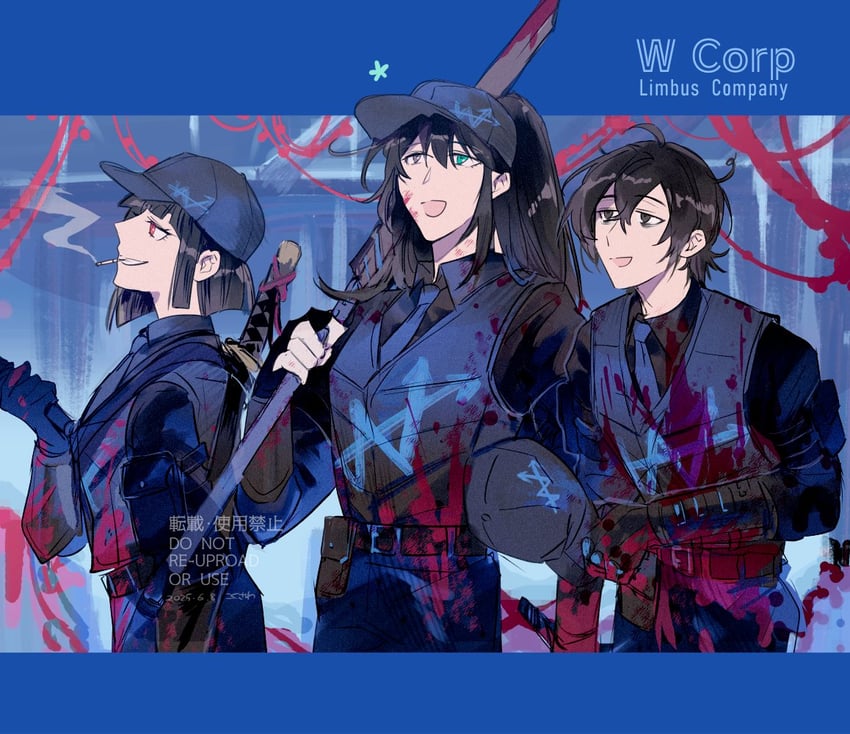 yi sang, hong lu, and ryoshu (project moon and 1 more) drawn by ko_bammm