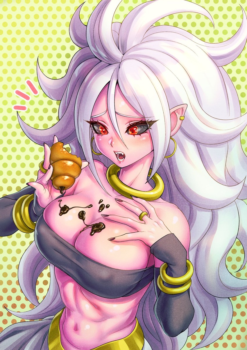 android 21 and majin android 21 (dragon ball and 1 more) drawn by fujii_eishun