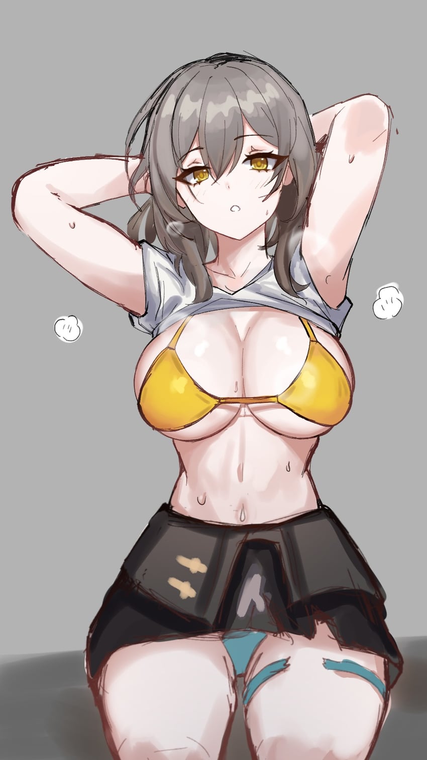 trailblazer and stelle (honkai and 1 more) drawn by mini2chainz