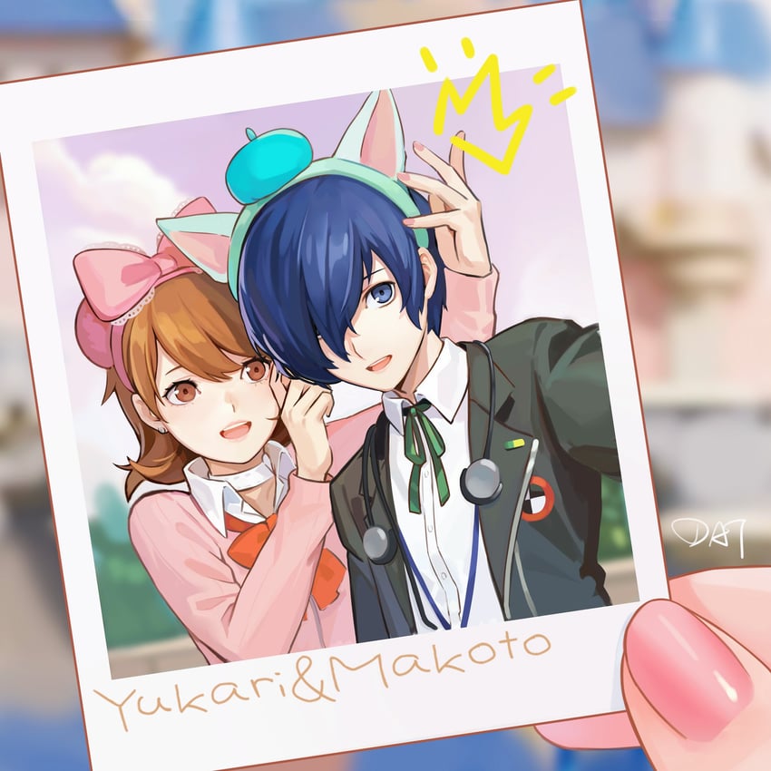 yuuki makoto and takeba yukari (persona and 1 more) drawn by da-cart