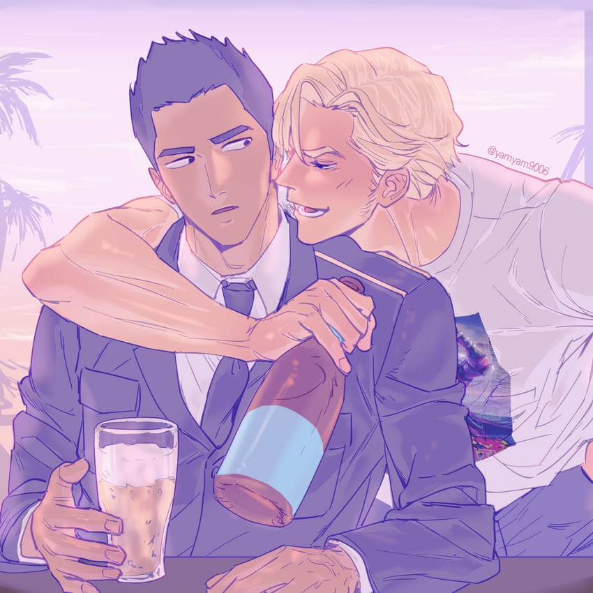 ao isami and lewis smith (yuuki bakuhatsu bang bravern) drawn by yamyam9006
