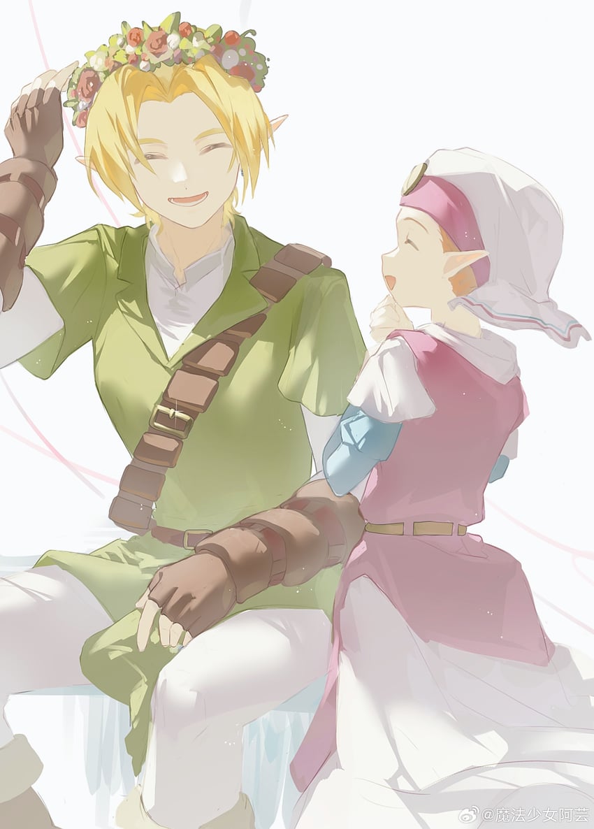link, princess zelda, and young zelda (the legend of zelda and 1 more) drawn by yun_(dl2n5c7kbh8ihcx)