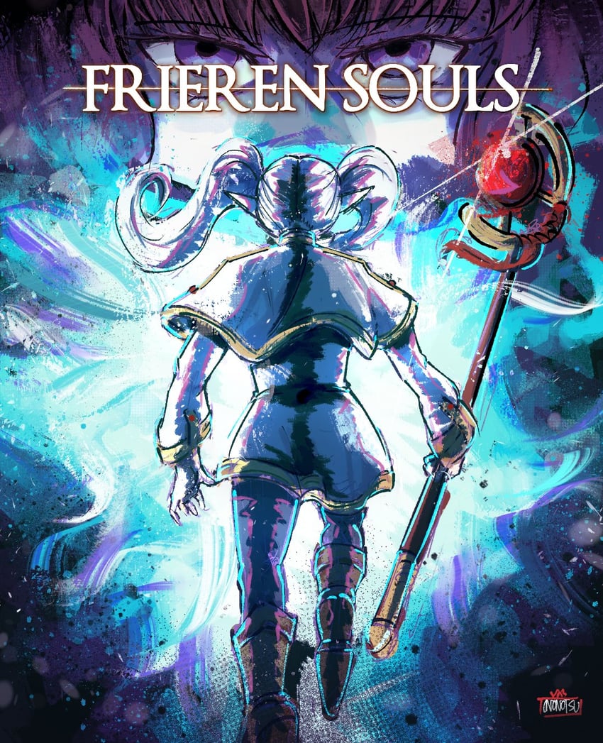 frieren and aura (sousou no frieren and 2 more) drawn by ononotsu