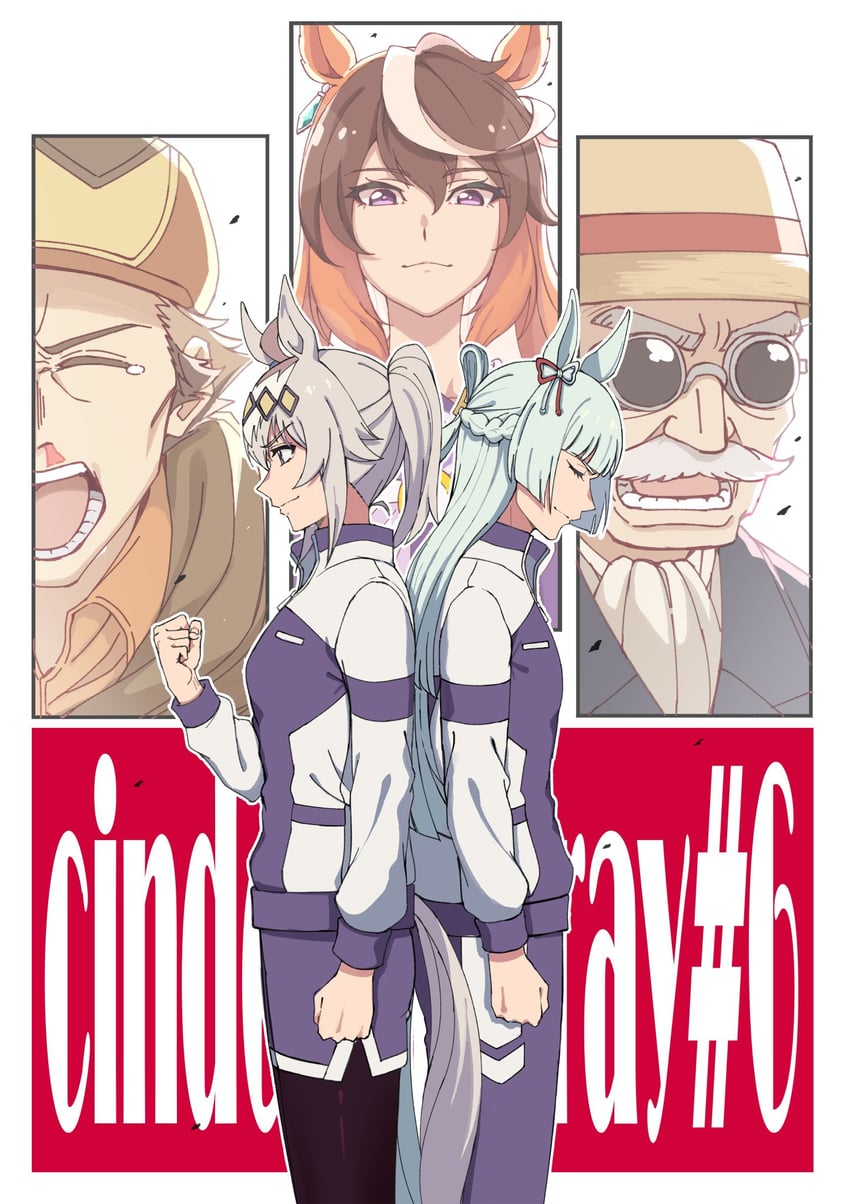 symboli rudolf, oguri cap, fujimasa march, kitahara jou, and musaka ginjirou (umamusume and 1 more) drawn by shaolong