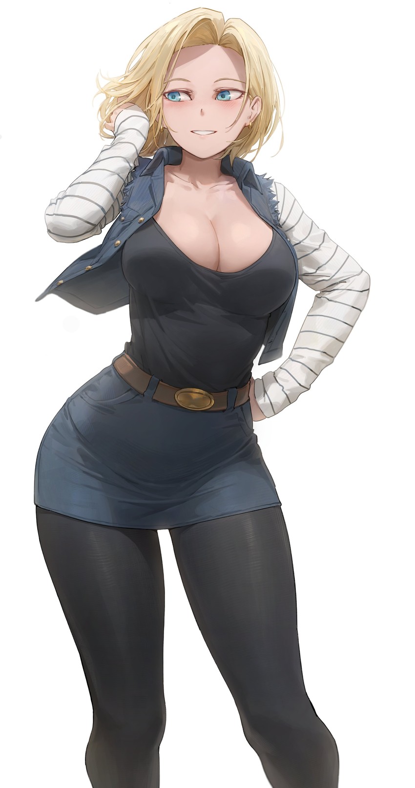 android 18 (dragon ball and 1 more) drawn by free_style_(yohan1754)