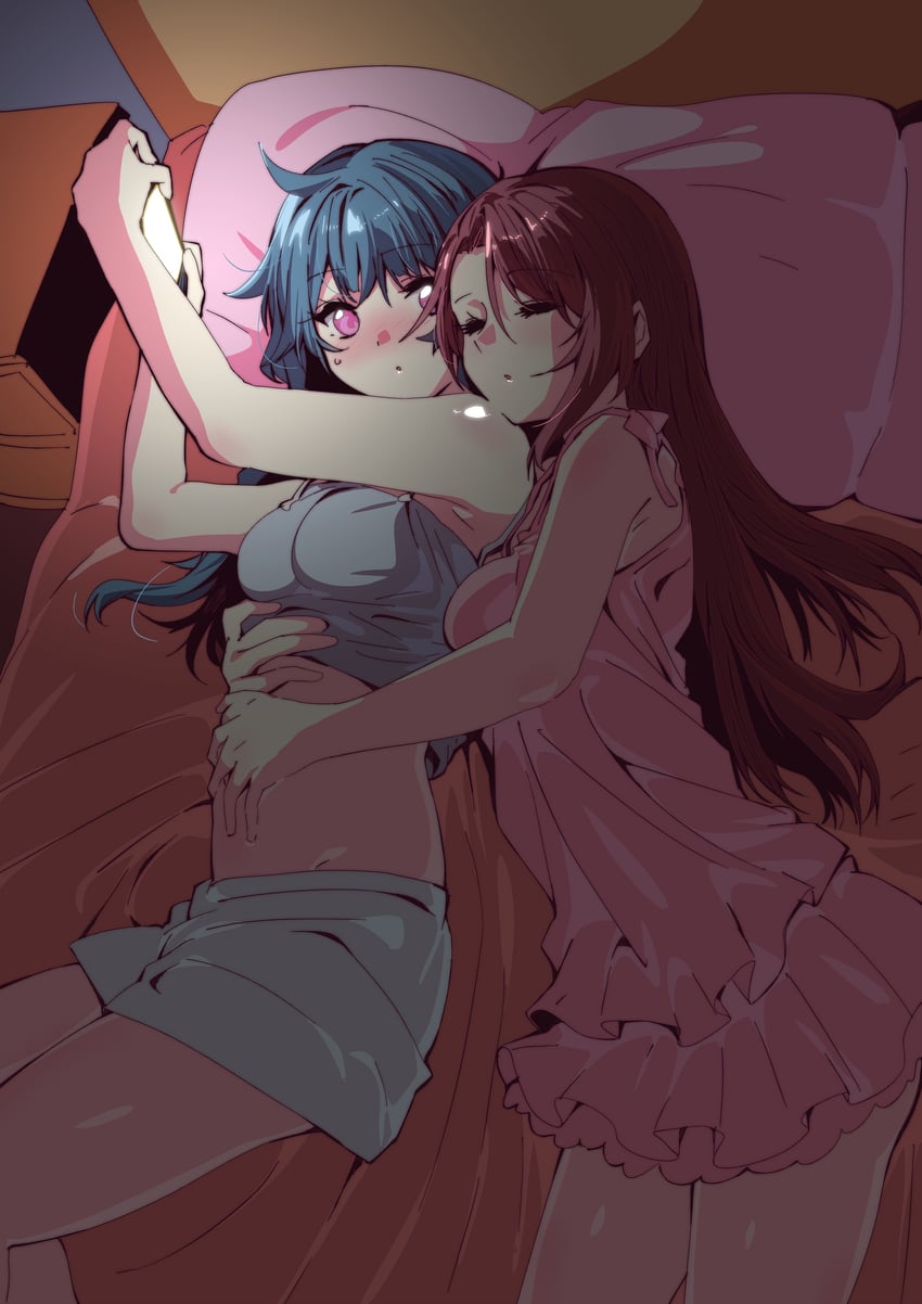 tsushima yoshiko and sakurauchi riko (love live! and 1 more) drawn by ecoman
