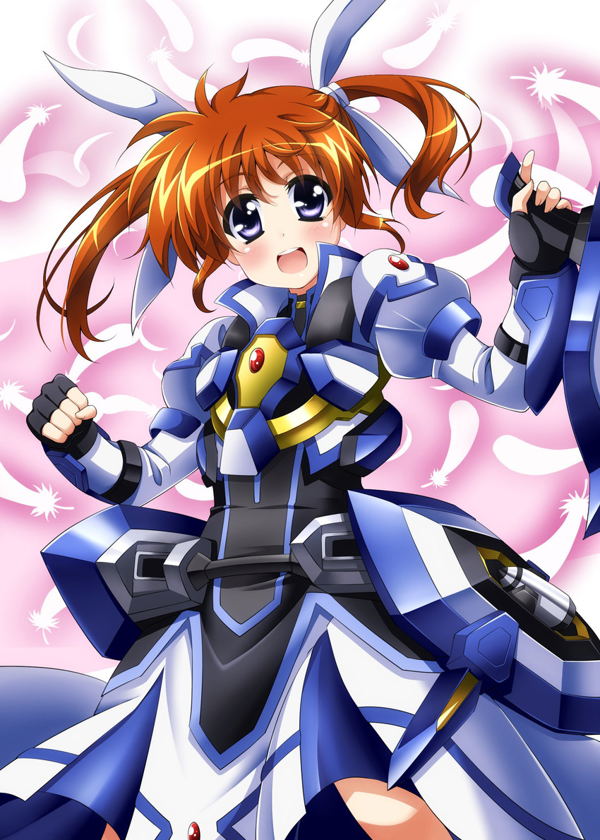 takamachi nanoha and strike cannon (lyrical nanoha and 1 more) drawn by yorousa_(yoroiusagi)