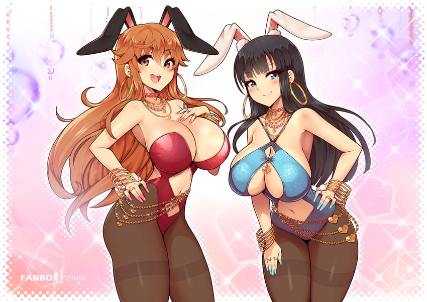 nami and nico robin (one piece) drawn by virus-g