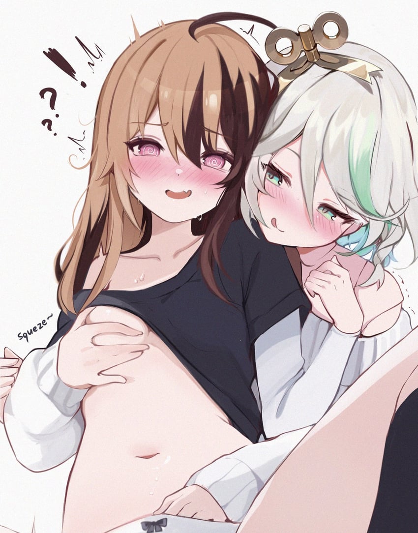 gigi murin and cecilia immergreen (hololive and 1 more) drawn by koahri
