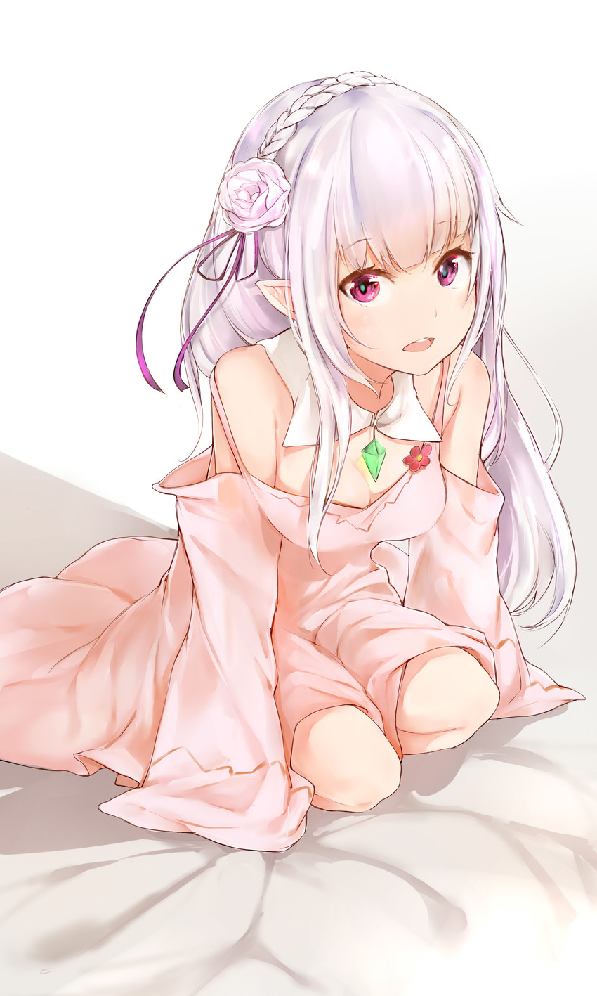 emilia (re:zero kara hajimeru isekai seikatsu) drawn by silver_(chenwen)
