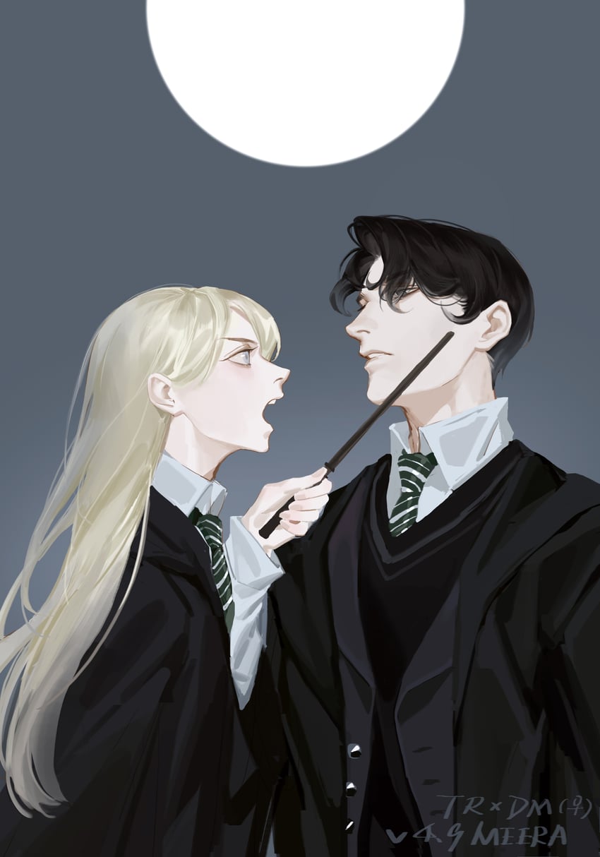 draco malfoy and tom marvolo riddle (harry potter) drawn by meerajebt |  Danbooru