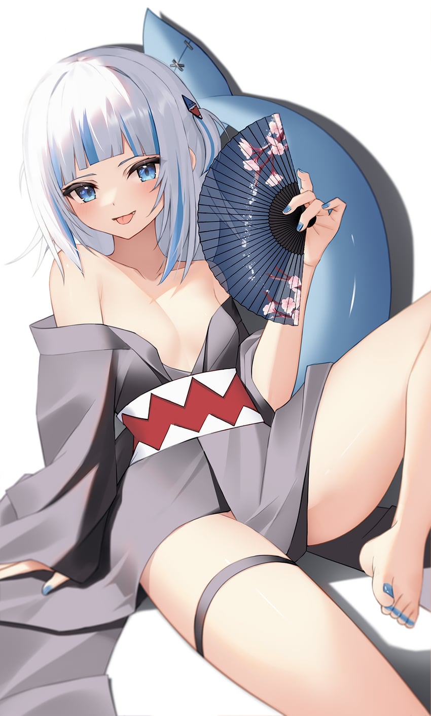 gawr gura (hololive and 1 more) drawn by thomas_8000