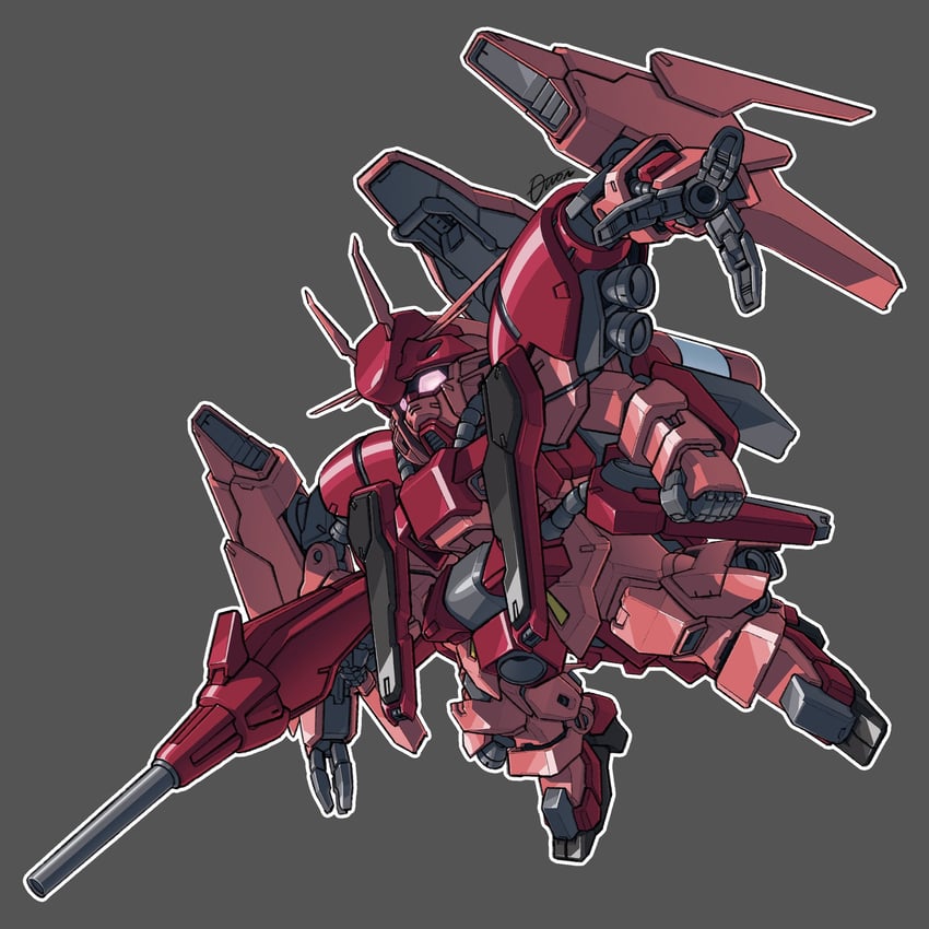 zaku iii custom, gundam tristan, and byalant isolde (gundam and 2 more) drawn by toilobo