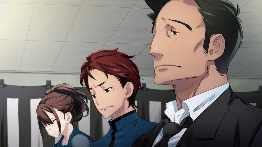 senomiya akiho, yashio kaito, and nagafukada mitsuhiko (robotics;notes) drawn by fukuda_tomonori