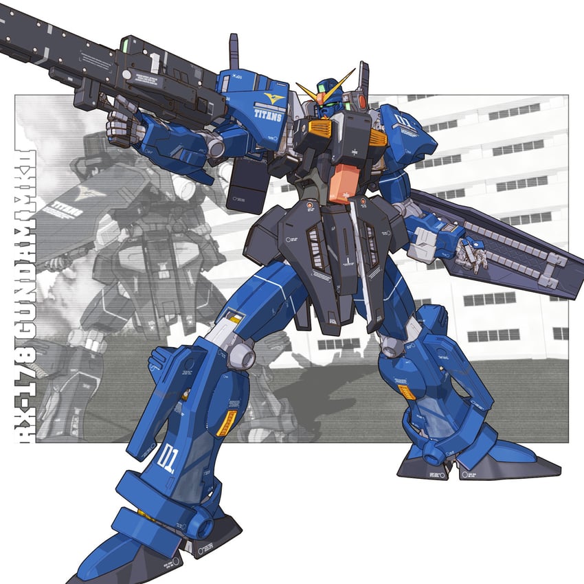 gundam mk ii (original and 2 more) drawn by g-db