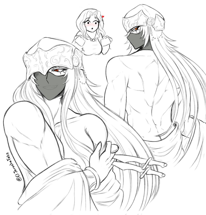 joshua and natasha (fire emblem and 2 more) drawn by el_jarocho_feliz
