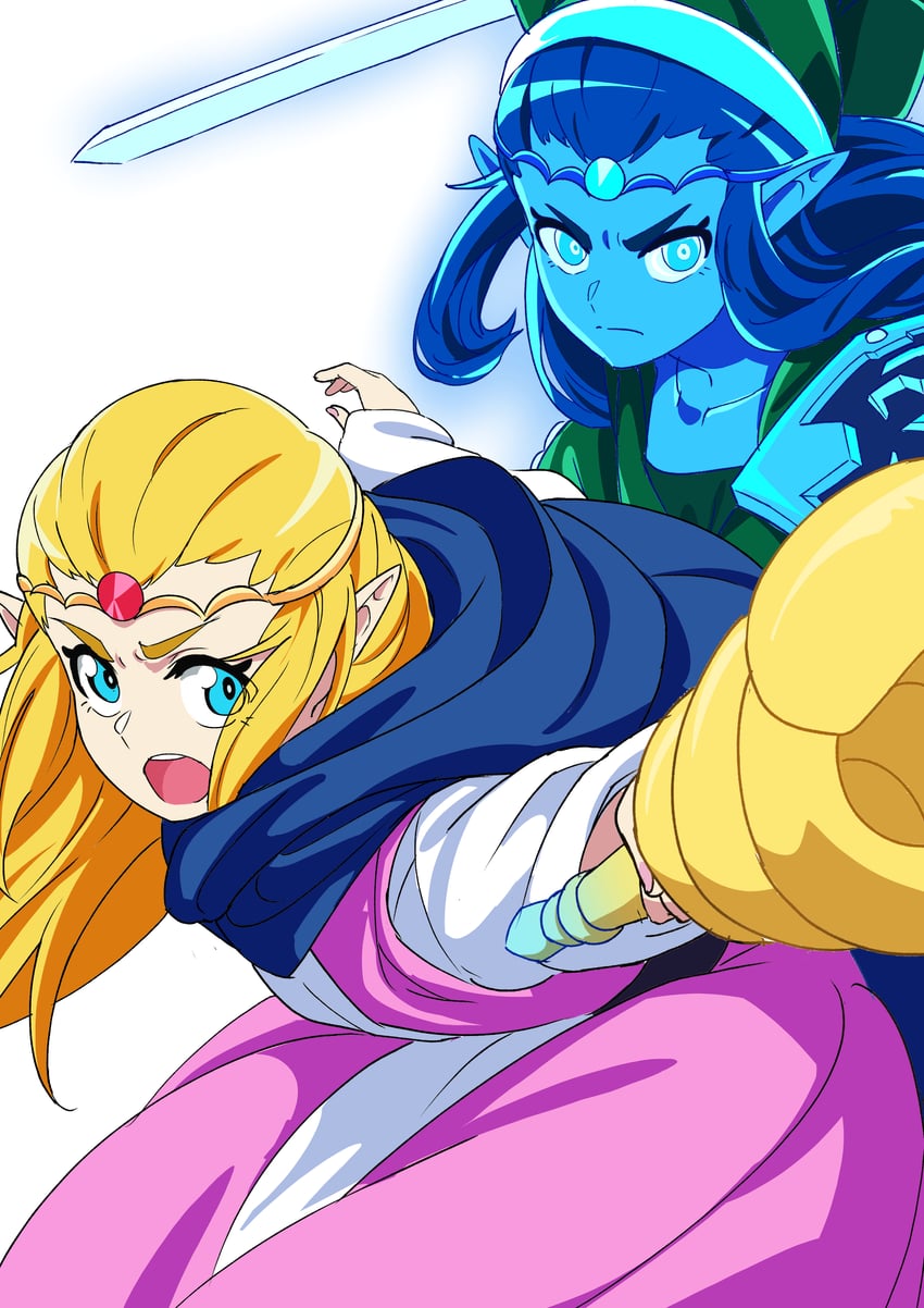 princess zelda (the legend of zelda and 1 more) drawn by magho