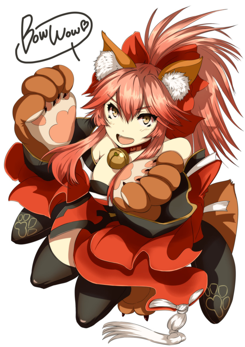 tamamo and tamamo cat (fate and 1 more) drawn by haku_(grimjin)