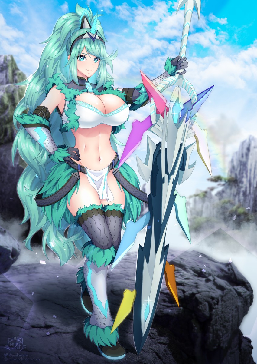 pneuma (xenoblade chronicles and 3 more) drawn by miike-san