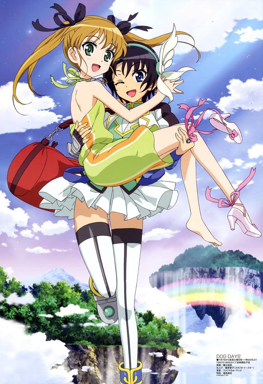 rebecca anderson and takatsuki nanami (megami magazine and 1 more) drawn by hashidate_kana