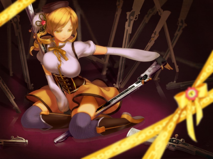 tomoe mami (mahou shoujo madoka magica) drawn by hachi_(yudohu)
