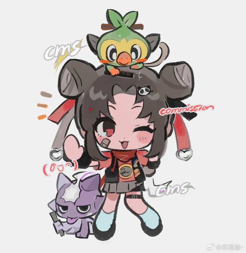 grookey and toxel (original and 1 more) drawn by weibo_7087802219
