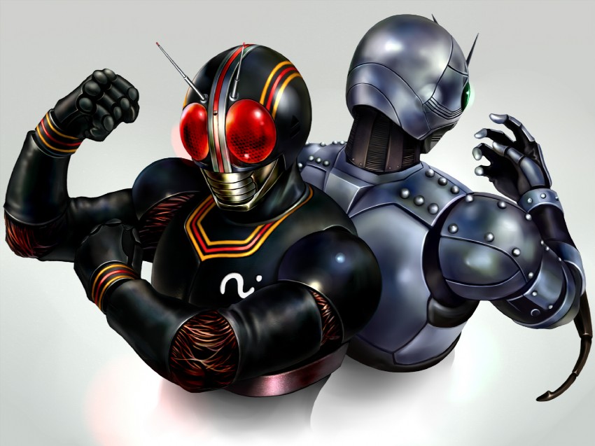 kamen rider black and shadow moon (kamen rider and 1 more) drawn by sei_mon