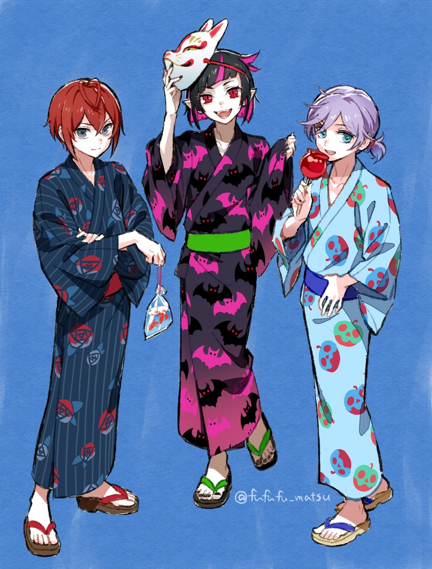 lilia vanrouge, riddle rosehearts, and epel felmier (twisted wonderland) drawn by funuyu